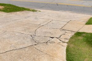 Cracked concrete driveway | Poly Projacking