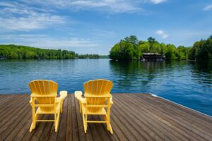 Image of a dock on a waterfront property, perfect for polyjacking solutions