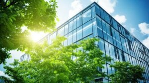 A commercial building that would benefit from polyjacking for leed certification