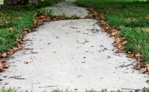 Image of an uneven sidewalk in need of polyjacking