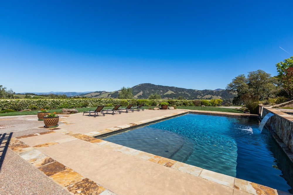 image of a pool that benefited from polyjacking for pool deck leveling