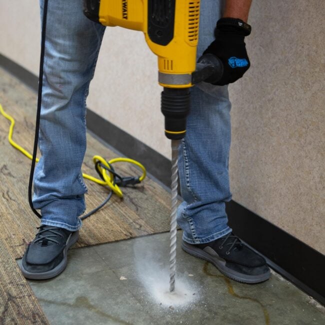 Image of a worker polyjacking