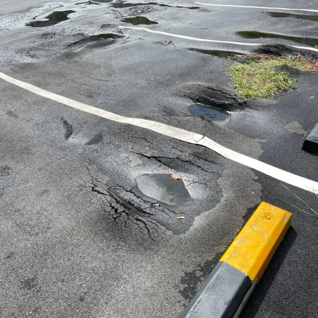 image of parking lot concrete