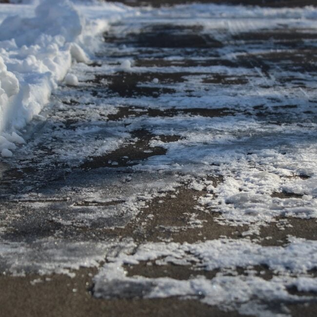Concrete in winter
